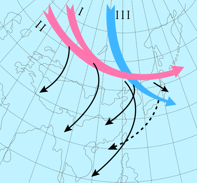 侵襲臺灣地區的寒流，主要是由大陸冷氣團南下所致。一般而言，寒流的路徑可分為3種，第1類：西北路徑、第2類：西線路徑、第3類：北線路徑。